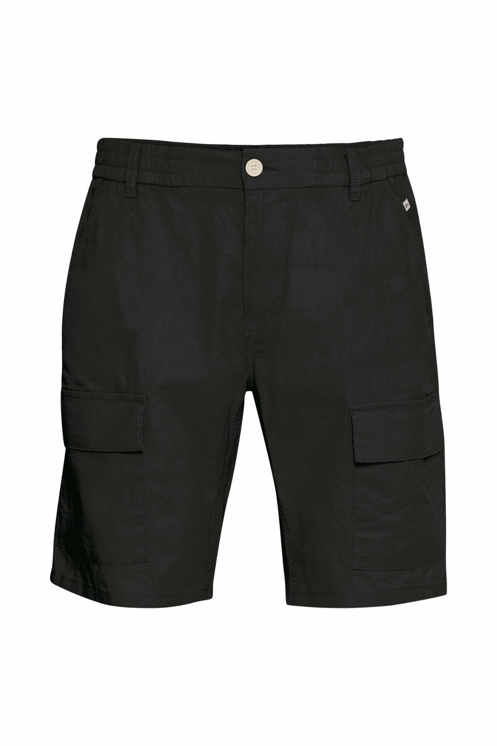 Cargo λινό Shorts - Μαύρο