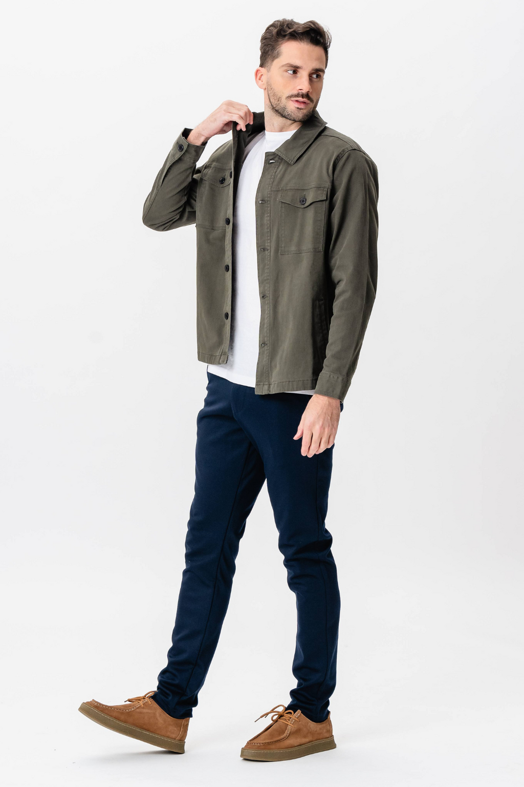 Twill Overshirt - Dark Olive