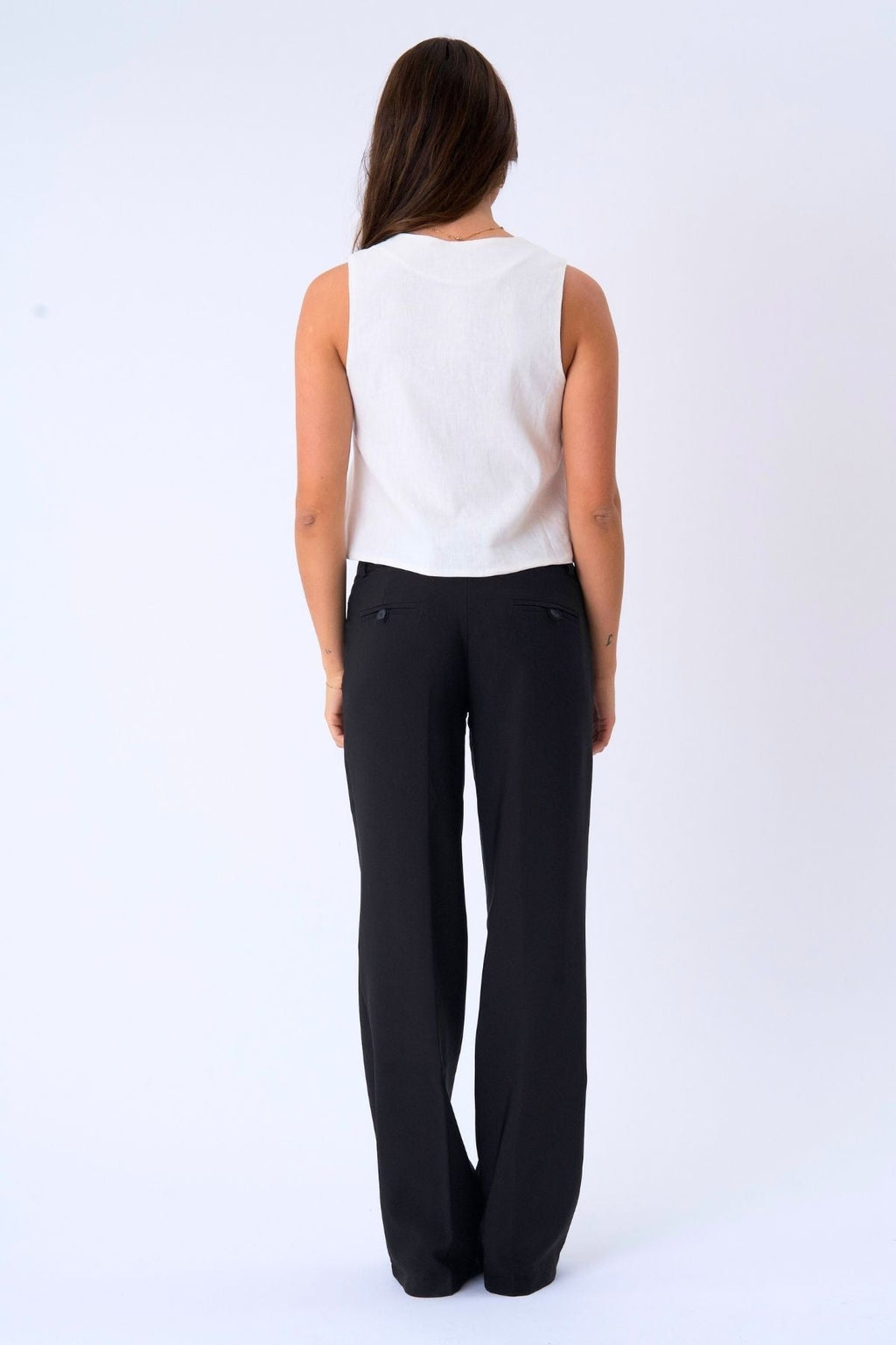 Linen Vest - Off White