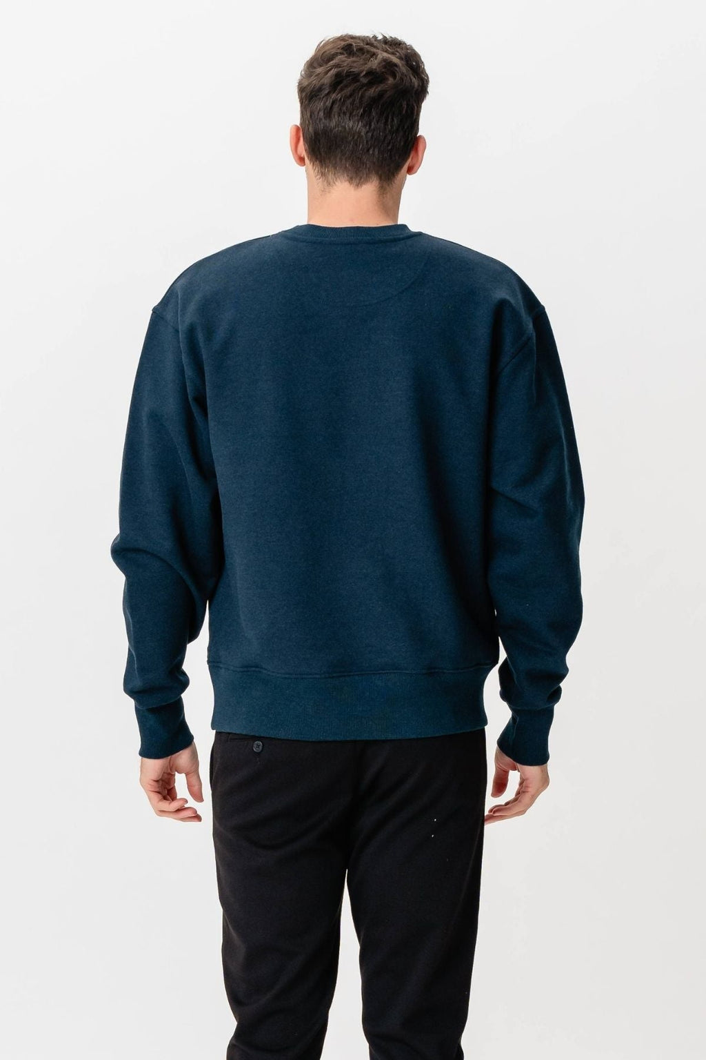 Heavy Crewneck - Mottled Navy