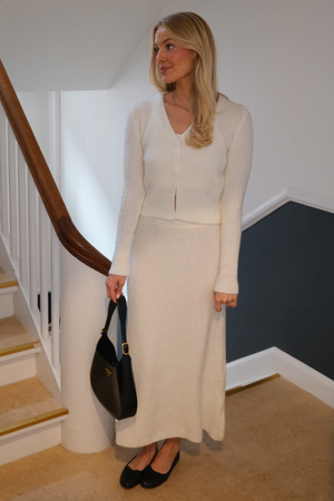 Nova Knit Skirt - White