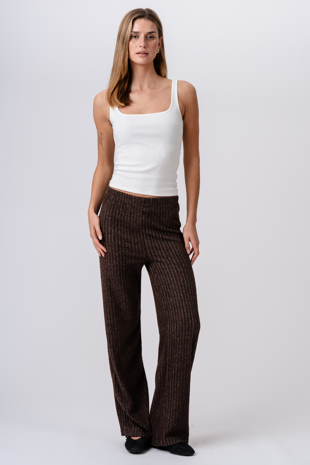 Ivy Knit Pants - Καφέ