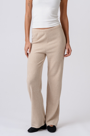 Ivy Knit Pants - Beige