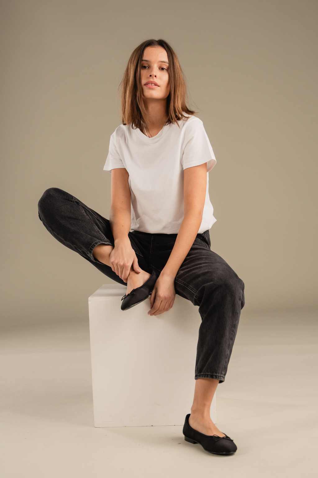 The Original Performance Mom Jeans - Black Denim