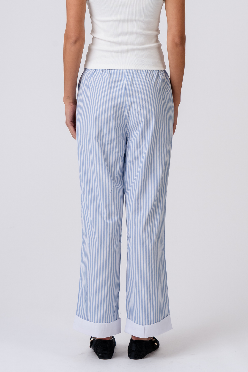 Layla Striped Pants - Light Blue