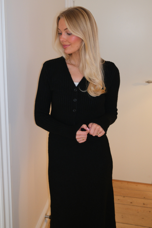 Nova Tie Blouse Knit - Black