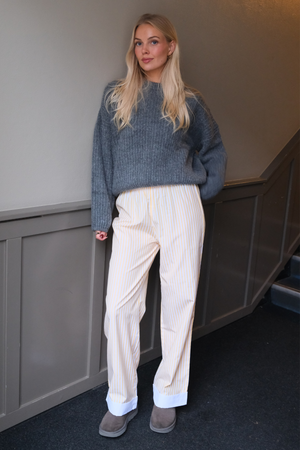 Ριγέ Pants - κίτρινο