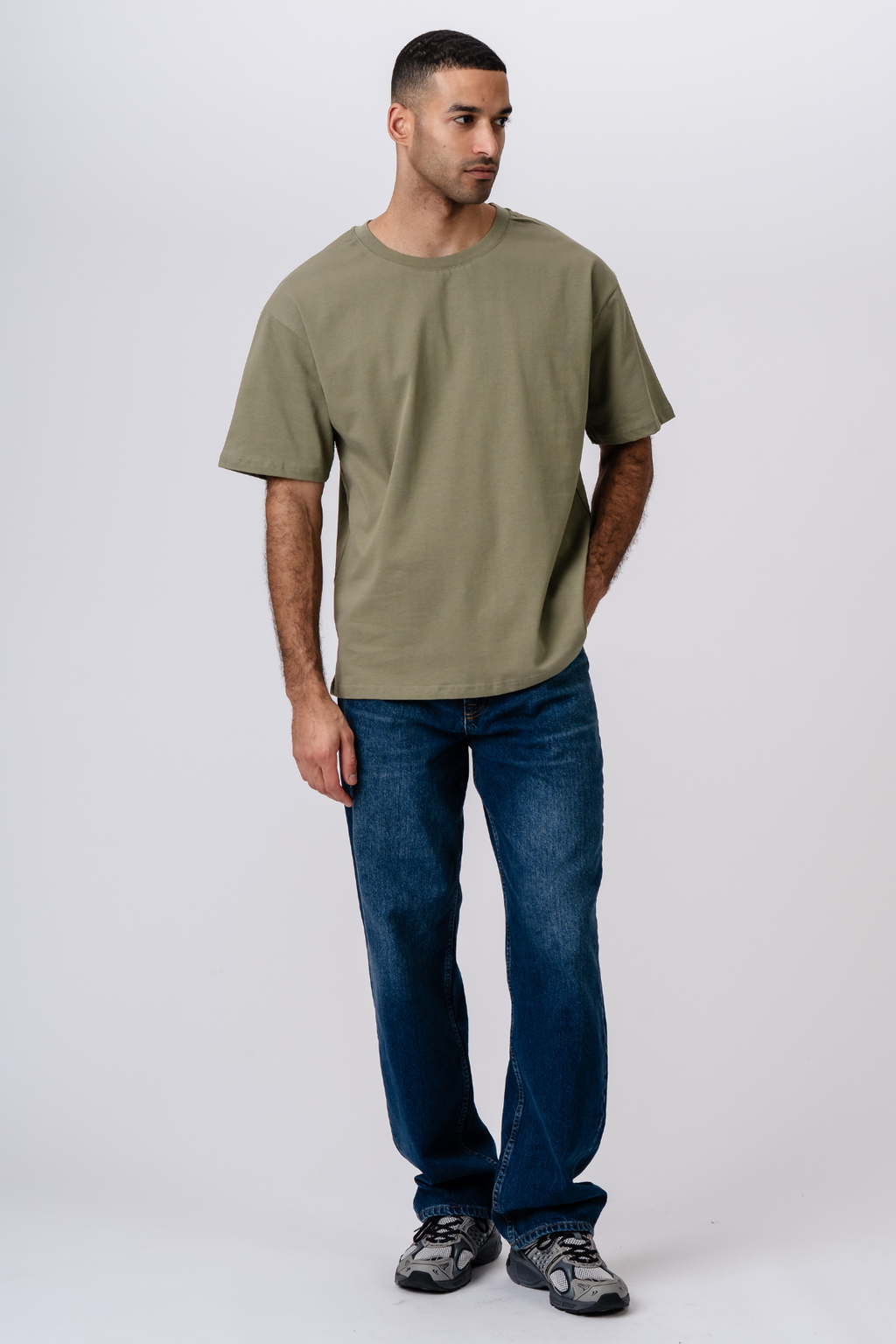 Heavy Boxfit T-shirt - Olive