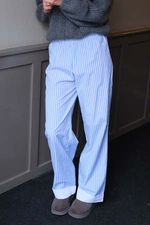 Layla Striped Pants - Light Blue