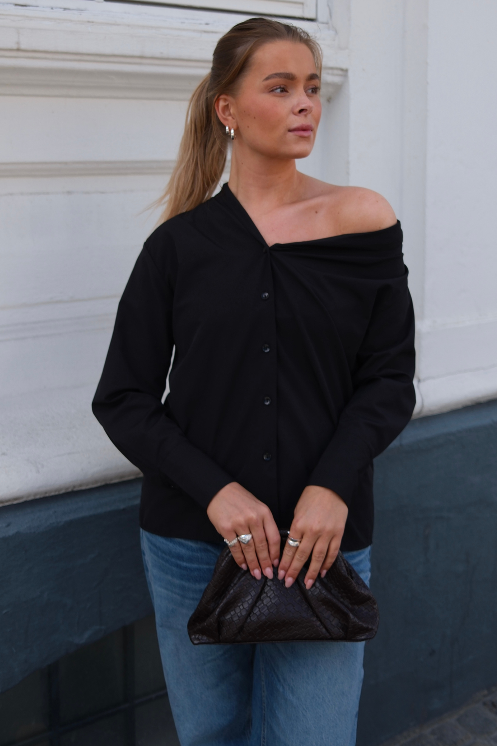 Serena Oversized Shirt - Black