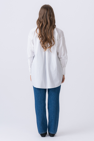 Υπερμεγέθη πουκάμισο - λευκό