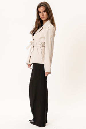 Sia Short Trenchcoat - Off White