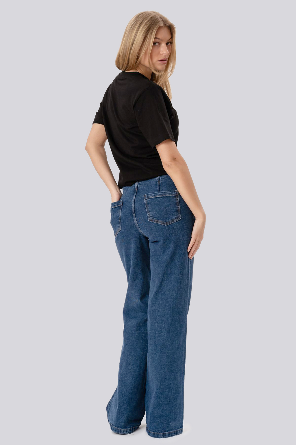 Miley Wide Jeans - Mid Blue