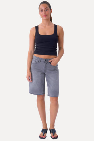 Denim Shorts - Grey