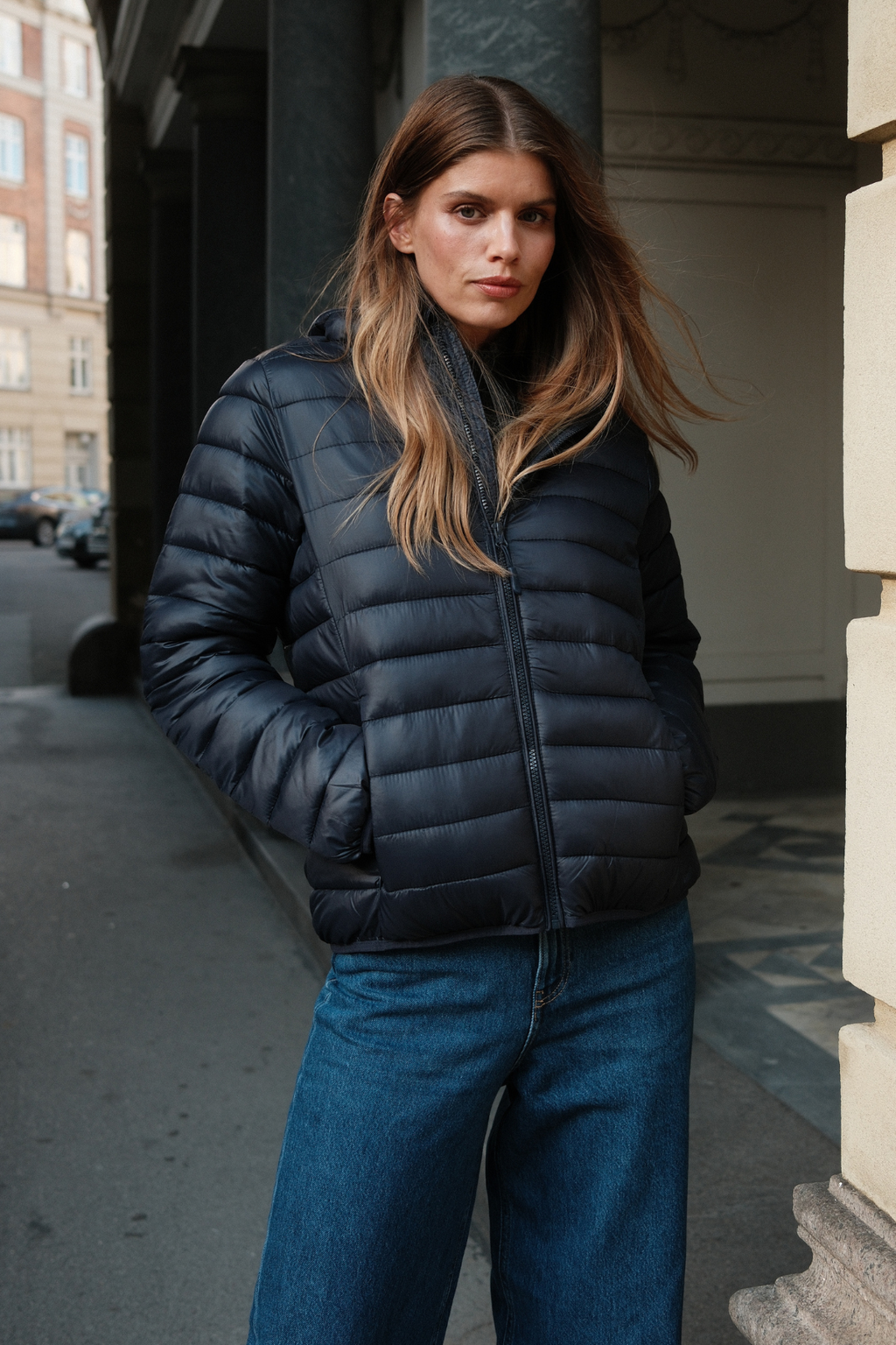 Light Puffer Jacket - Navy