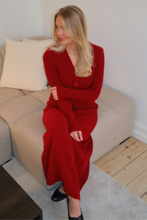 Nova Knit Skirt - Red