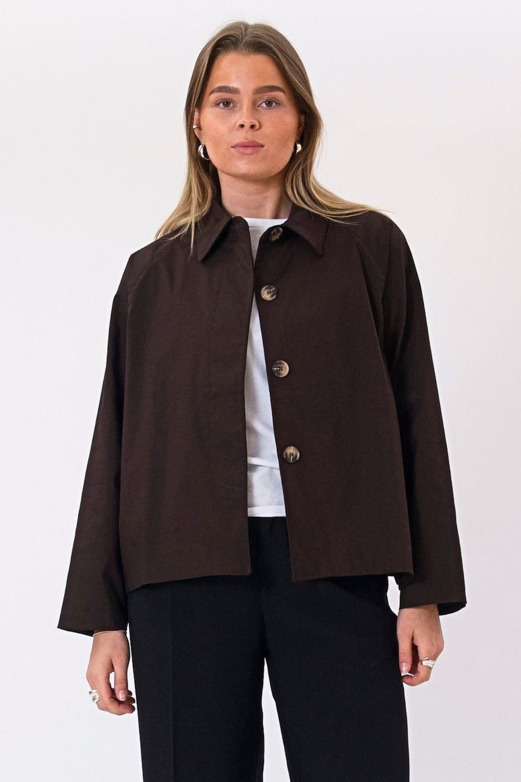 Mavis Short Jacket - Dark Brown
