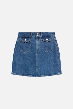 Tessa Pocket Short φούστα - Μεσαίο μπλε denim