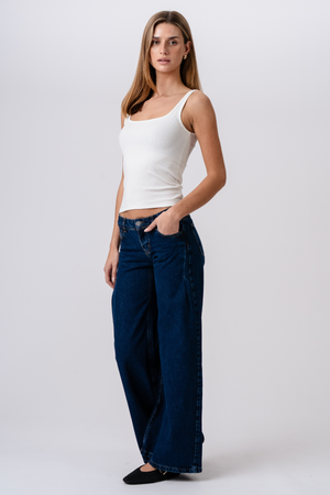 Bianca Low Waist Jeans - Medium Blue