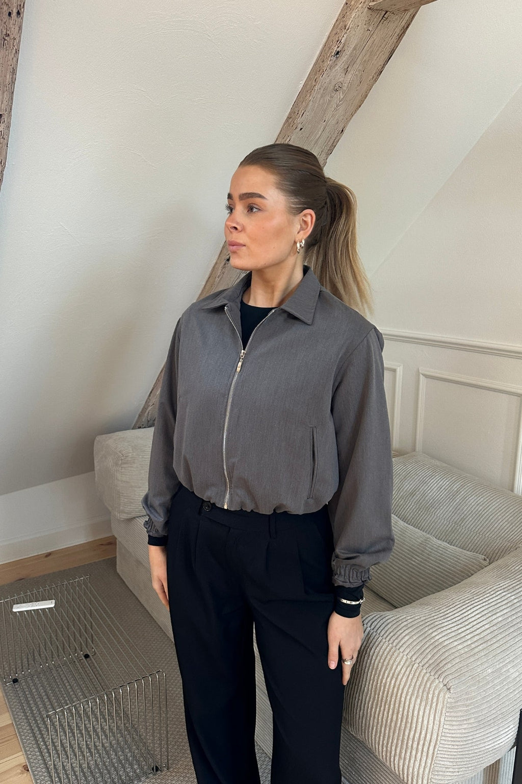 Kylie Short Jacket - Γκρι