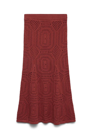 Baylee Crochet Skirt - Ruset Brown