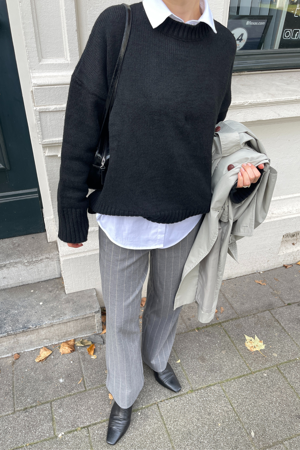 Lisa Wide Pant AOP - Μεσαίο γκρι Melange