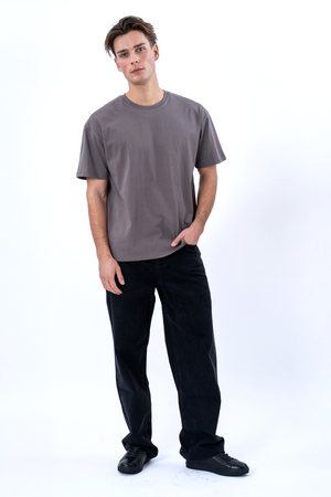 Boxy T-shirt - Σκούρο Γκρι
