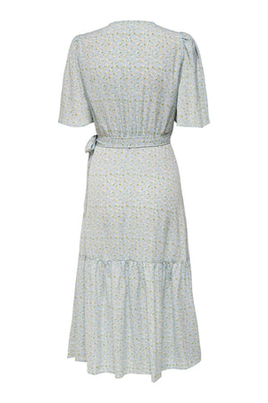 Dina 2/4 τυλιγμένο φόρεμα - μπλε