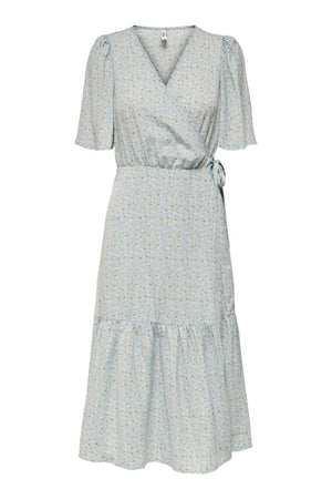 Dina 2/4 τυλιγμένο φόρεμα - μπλε