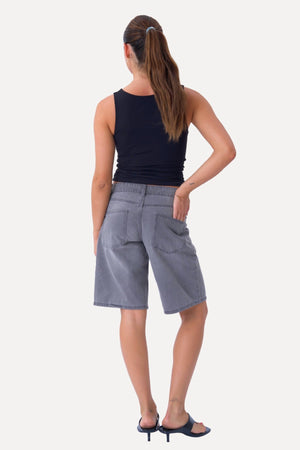 Denim Shorts - Grey