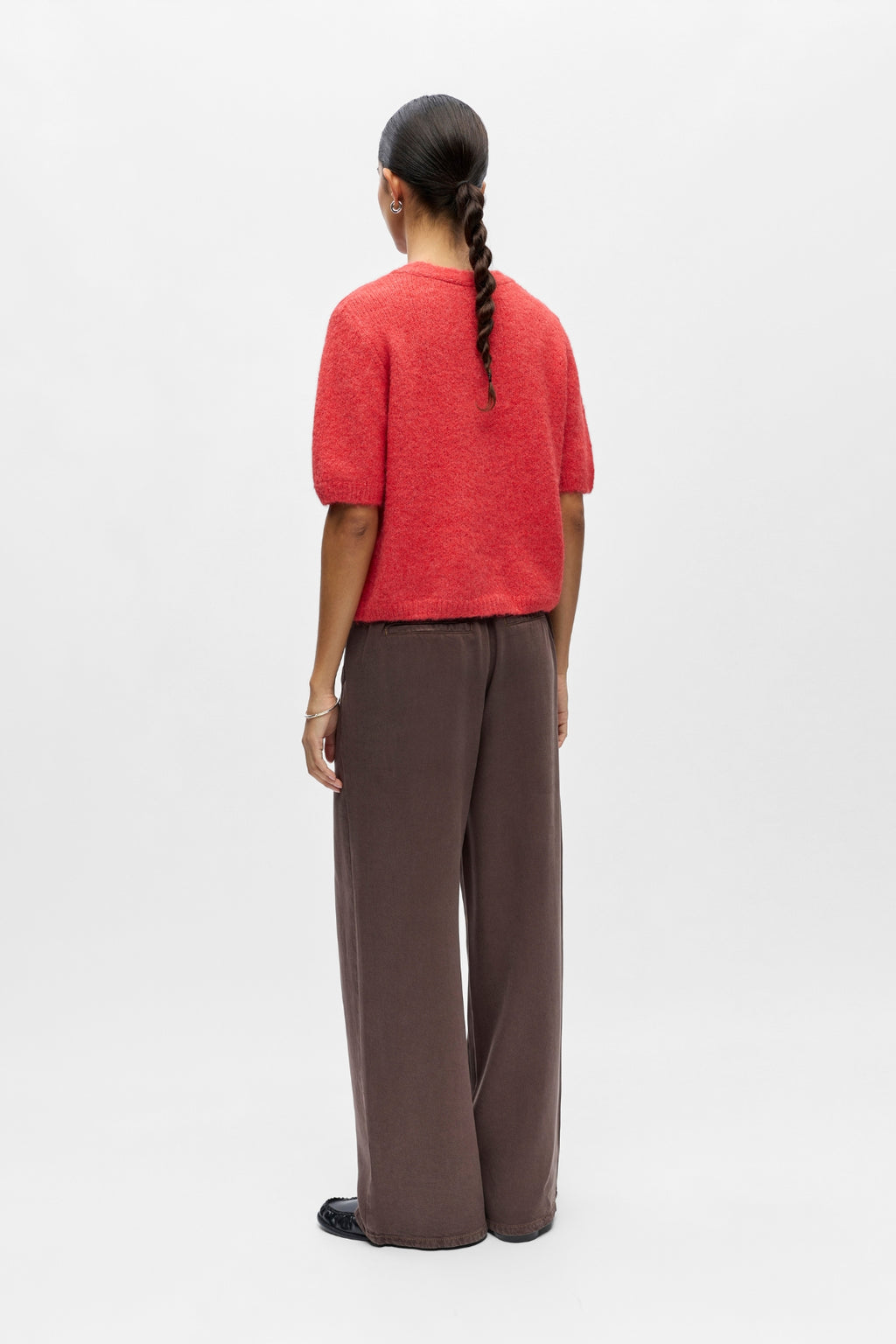 Saggia V-Neck Knit Cardigan - Poinsettia Melange