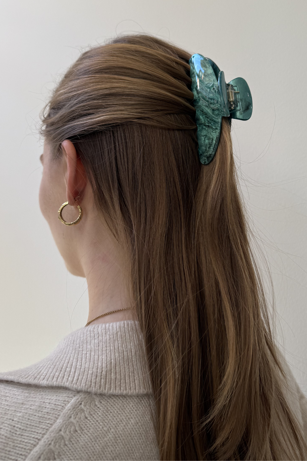 Κλιπ μαλλιών - Πράσινο Agate