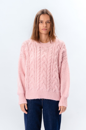 Emma Cable Knit - Candy pink