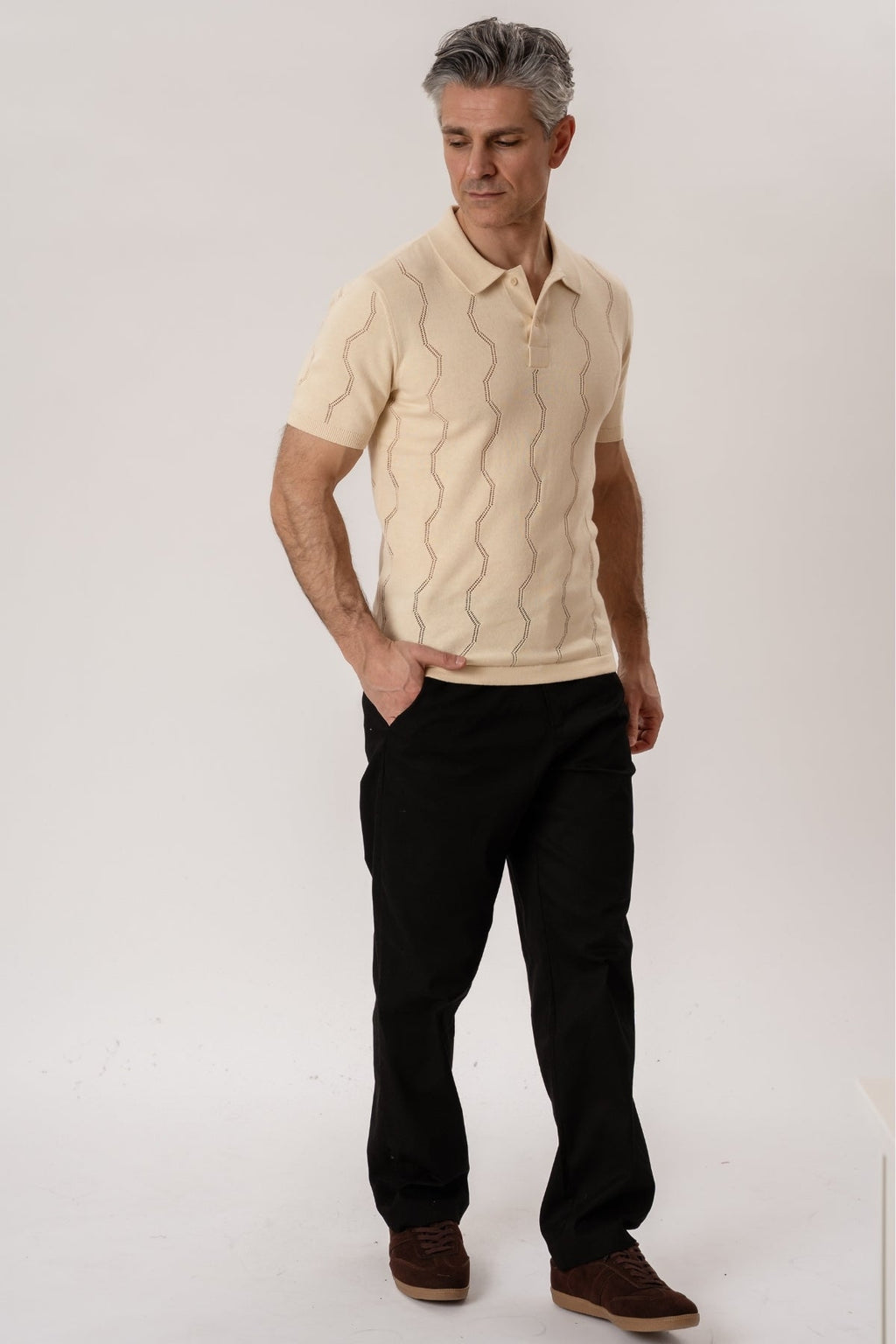Duran Knit Polo - Sand