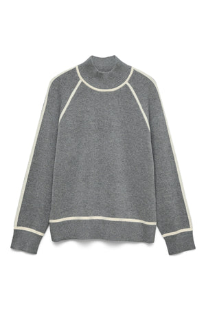 Χρυσό πουλόβερ με ψηλό λαιμό - Medium Grey W. Birch