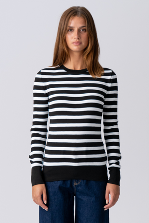 Maja Striped Shirt - Black