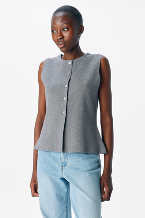 Reynard Knit Vest - Μεσαίο γκρι Melange