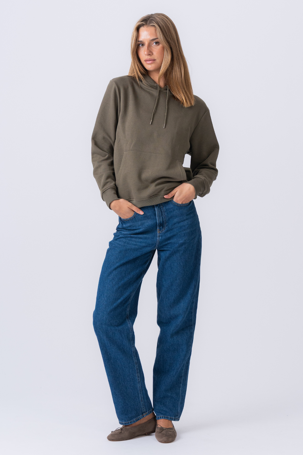 Sweatshirt Hoodie - Στρατός