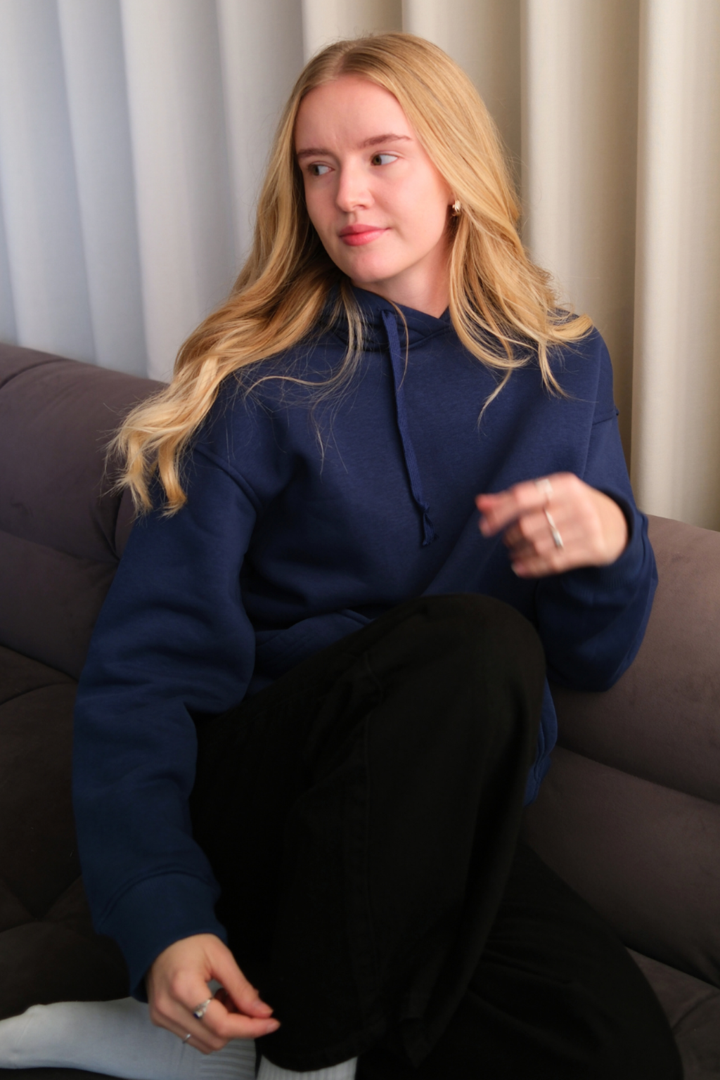 Στέλλα Oversized Hoodie - Πολεμικό Ναυτικό