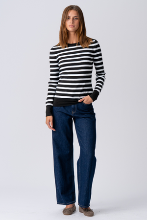 Maja Striped Shirt - Black