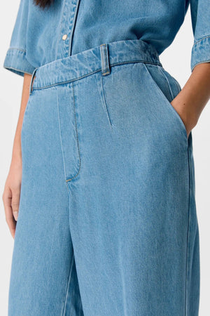Πλαίσιο lisa πλάτος Pants - ανοιχτό μπλε denim