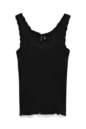 Nana Lace Tank Top - Μαύρο