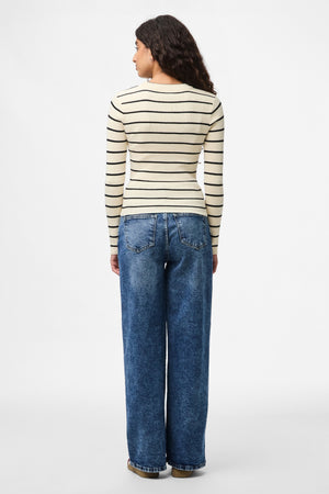 Mira New O-Neck Knit - Σημύδα/Μαύρο