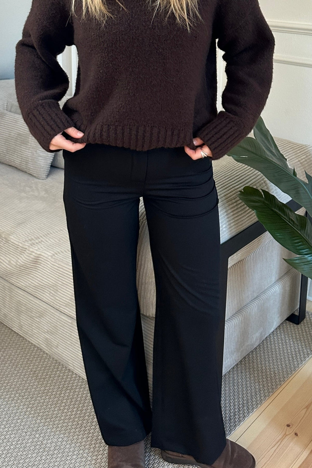 Rosalie Wide Pants - Μαύρο