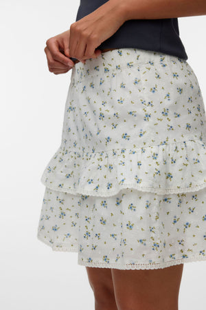 Rine Short Skirt - Snow White -Marguerite Blue Jasper