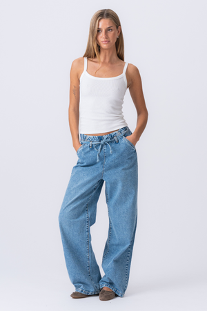 Nicole Baggy Jeans - Μεσαίο μπλε