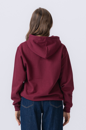 Basic Zip Hoodie - Βουργουνδία