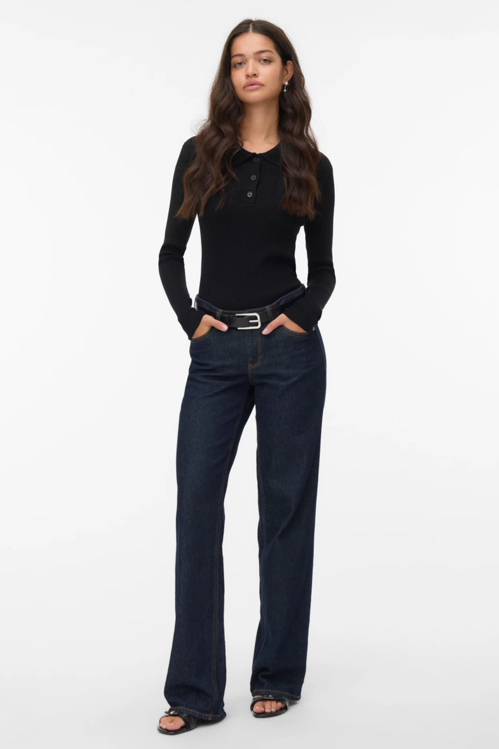 Pullover Silje Poloneck - Black