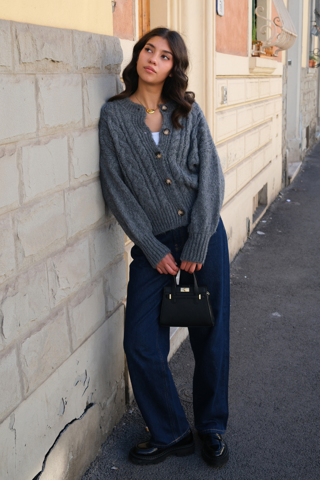 Botton Knit - Γκρι