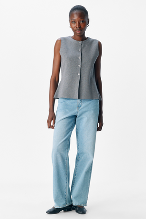 Reynard Knit Vest - Μεσαίο γκρι Melange